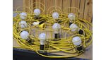 Faithfull Power Plus Festoon Lights Low Energy 10 LED Bulbs 110V 22m