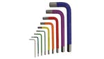 Image of Faithfull Coloured Arm Hex Key Set, 9 Piece (1.5-10mm)