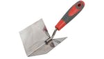 Image of Faithfull Internal Corner Trowel Stainless Steel Soft Grip Handle 4 x 3 x 3in