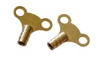 Faithfull Radiator Keys - Brass (Pack of 2)