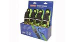 Image of Faithfull Ratchet Tie-Downs 5m x 25mm Green 4 Piece