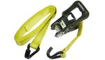 Image of Faithfull Ratchet Tie-Downs J-Hook 5m x 32mm Breaking Strain 1320kg/daN 2 Piece