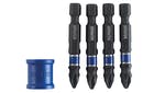 Image of IRWIN® Pozidriv Impact Magnetic Screwdriver Bit Set, 5 Piece