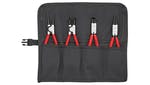 Image of Knipex Circlip Pliers Set in Roll, 4 Piece