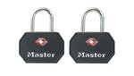 Image of Master Lock Aluminium 30mm Padlock Black ABS Cover -Keyed Alike x 2