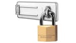 Image of Master Lock Hasp 89mm + Solid Brass Padlock 40mm