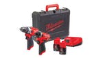 Image of Milwaukee Power Tools M12 FPP2A-202C FUEL™ Twin Pack 12V 2 x 2.0Ah Li-ion