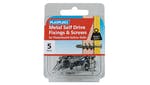 Image of Plasplugs Metal Self Drive Fixings & Screws Pack of 5