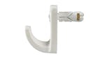 Plasplugs White Single Hollow Door Hook Pack of 1