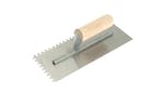 Image of R.S.T. Notched Trowel 6mm Square Notches Wooden Handle 11 x 4.1/2in