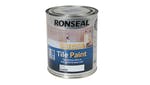 Image of Ronseal One Coat Tile Paint White Satin 750ml