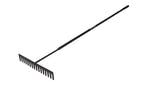 Roughneck Asphalt Rake 16 Flat Teeth - Tubular Steel Shaft Handled