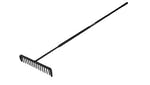 Roughneck Tarmac Rake 16 Round Teeth - Tubular Steel Shaft Handled