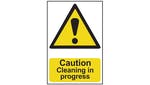 Image of Scan Caution Cleaning In Progress - PVC 200 x 300mm