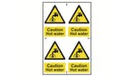 Image of Scan Caution Hot Water - PVC 200 x 300mm