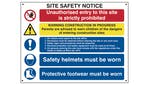 Image of Scan Composite Site Safety Notice - FMX 800 x 600mm