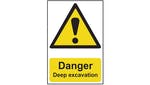 Image of Scan Danger Deep Excavation - PVC 400 x 600mm