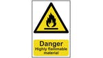 Scan Danger Highly Flammable Material - PVC 200 x 300mm