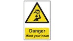 Scan Danger Mind Your Head - PVC 200 x 300mm