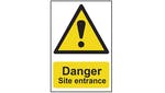 Image of Scan Danger Site Entrance - PVC 400 x 600mm