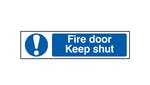 Scan Fire Door Keep Shut - PVC 200 x 50mm