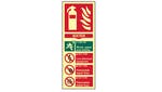 Scan Fire Extinguisher Composite Water - Photoluminescent 75 x 200mm