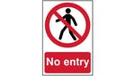 Image of Scan No Entry - PVC 200 x 300mm