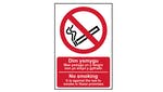 Scan No Smoking English / Welsh PVC 200 x 300mm