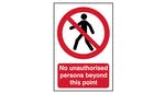 Scan No Unauthorised Persons Beyond This Point - PVC 400 x 600mm