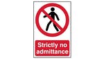 Scan Strictly No Admittance - PVC 200 x 300mm