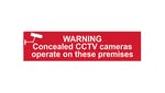 Scan Warning Concealed CCTV Cameras Operate On These Premises - PVC 200 x 50mm