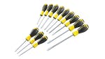 Image of Stanley Tools 0-60-212 Essential Screwdriver Set, 12 Piece SL/PH/PZ/TX