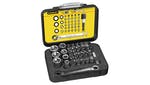 Image of Stanley Tools Bit & Socket Set of 39 + Ratchet End Metric 1/4 Drive