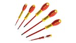 Image of Stanley Tools FatMax® VDE Insulated Screwdriver Set, 6 Piece SL/PH/Tester