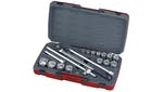 Image of Teng T3418-6 Socket Set of 18 Metric 3/4in Drive