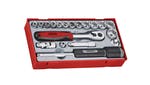 Image of Teng TT3819 Regular Metric Socket Set, 19 Piece - 3/8in Drive