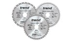 Image of Trend CraftPro Saw Blade 190 x 30mm x 24T/40T/60T (Pack 3)
