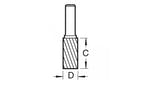 Trend S49/2 x 1/4 STC Solid Carbide Cylinder Burr 10 x 20mm