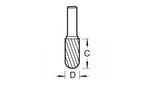 Trend S49/3 x 6mm STC Solid Carbide Bullnose Burr 10 x 20mm