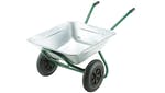 Image of Walsall 175L Galvanised Garden Twin Wheelbarrow