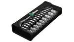 Wera 8100 SA 7 Zyklop Metal Push Ratchet & Socket Set of 28 Metric 1/4in Drive