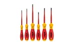 Image of Wiha SoftFinish Slimfix Screwdriver Set Slotted Phillips PlusMinus Pozidriv 6-Pcs