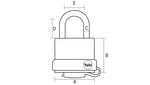 Yale Locks Y220 51mm Hinged Hasp & Weatherproof Padlock Set