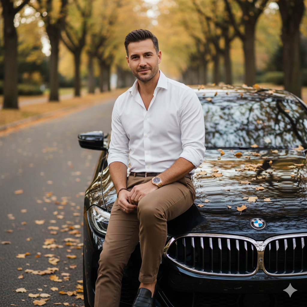 black BMW sedan ai photo editing prompt copy paste the prompt to create  - AI Generated Image