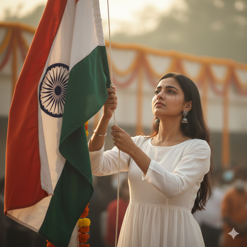 Flag Unfurling 26 January Ceremony Viral Ai Prompt  - AI Generated Image