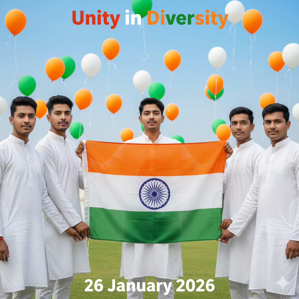 Group Holding Tiranga Ai Viral Photo Editing Prompt - AI Generated Image