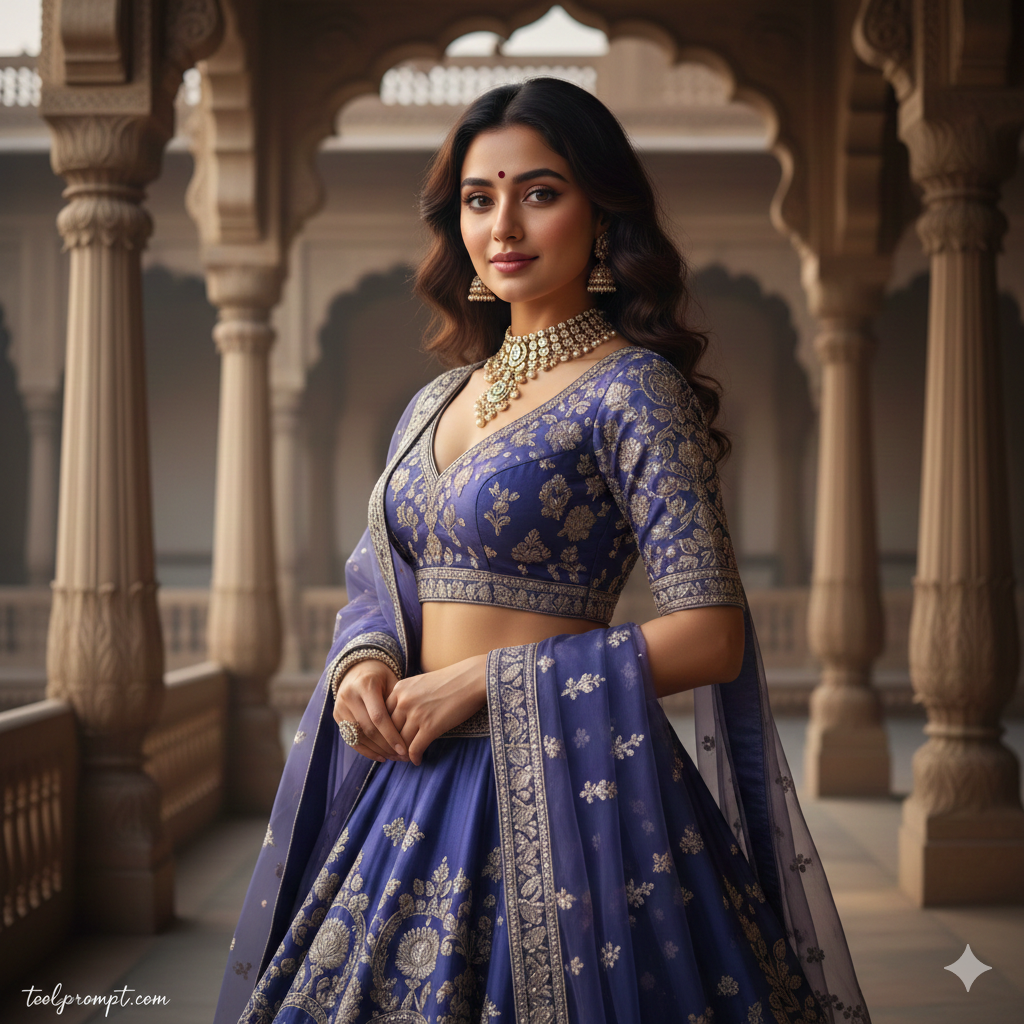 Editpro Tips Lehenga Ai Photo Editing Prompt Try On Midjourny - AI Generated Image