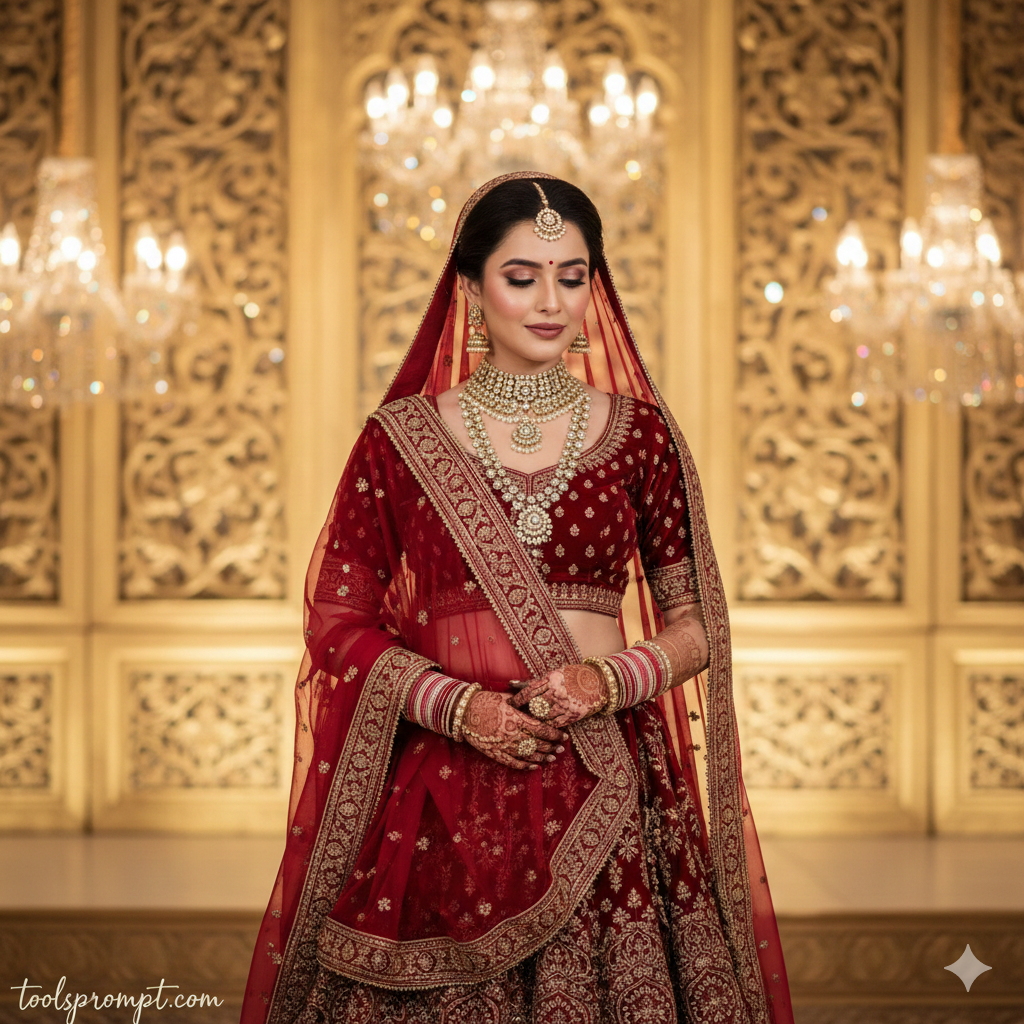 Lehenga Prompt For Bing Image Creator - AI Generated Image