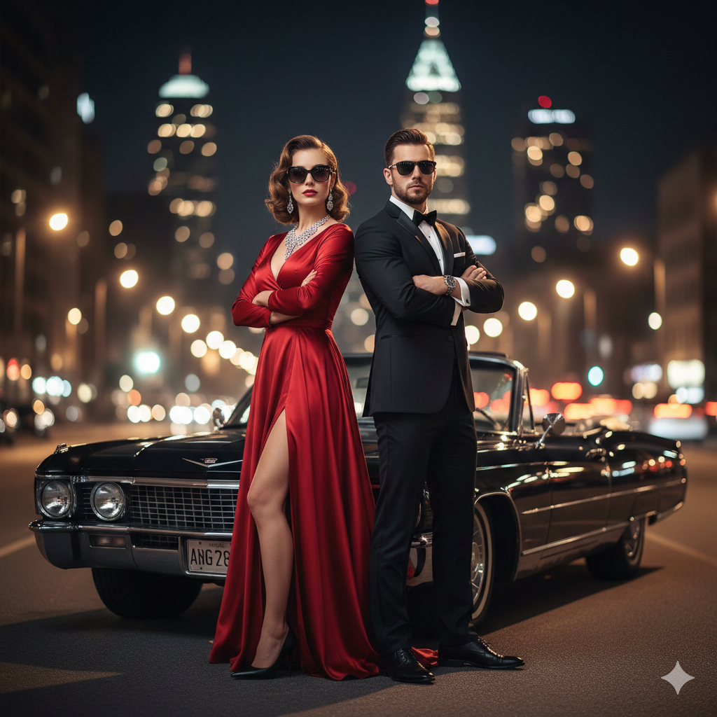 Mafia Couple Ai Photo Editing Prompt For Chatgpt Lover - AI Generated Image