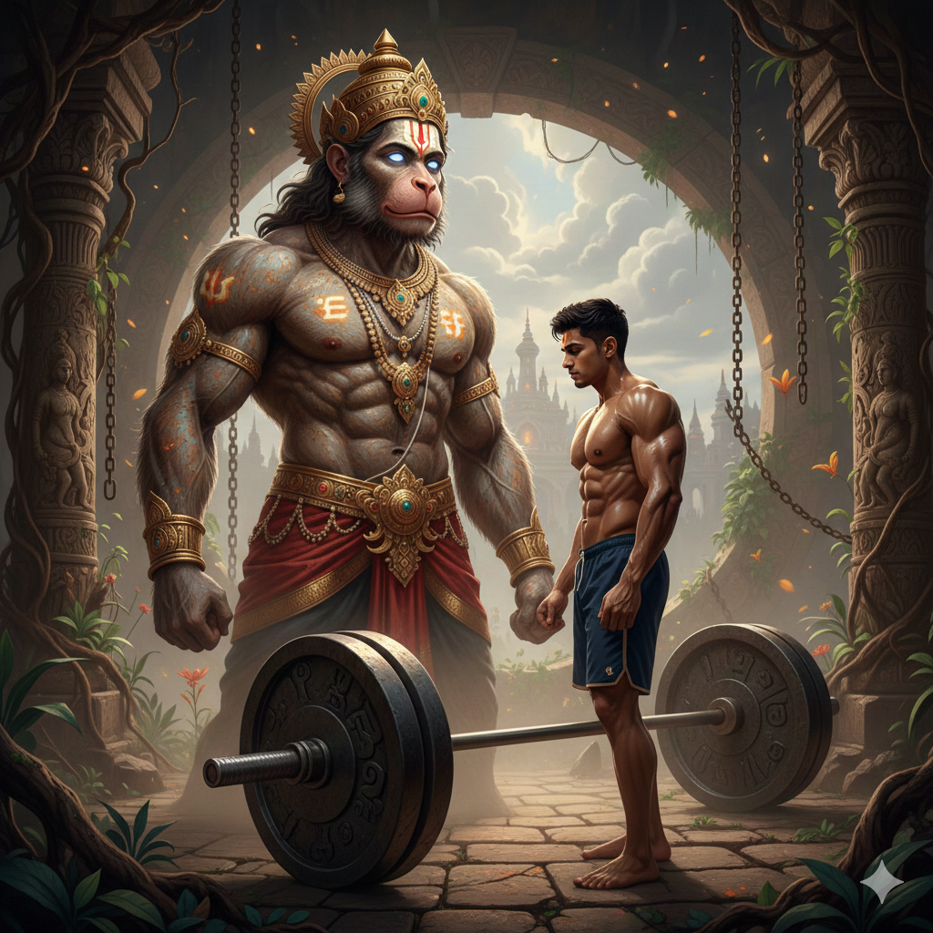 Viral Gym Hanuman Ji Ai Photo Editing Prompt - AI Generated Image